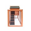 ZHUTA Chicken Coop Outdoor Wooden Rabbit Hutch Poultry House with Chicken Run Cage,Waterproof Roof - 4 of 4