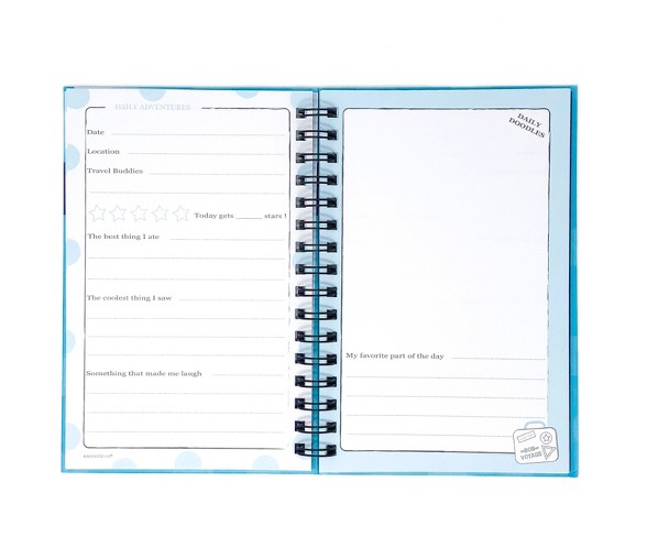 Travel Journal for Kids 8.5"x5.5"& Sticky Pad Bundle Teal - Kahootie Co
