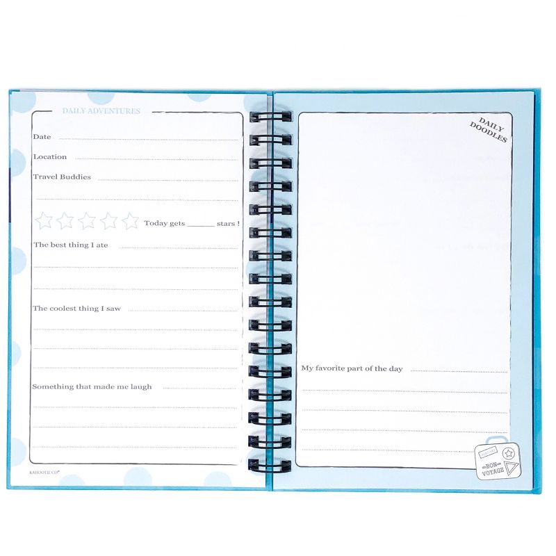 Travel Journal for Kids 8.5"x5.5" Teal - Kahootie Co, 5 of 10