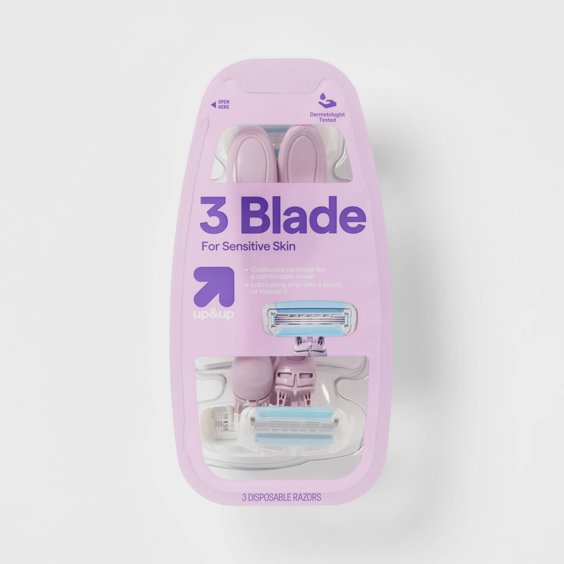 Sensitive Skin Women's 3-Blade Disposable Body Razors - 3ct - up&up™