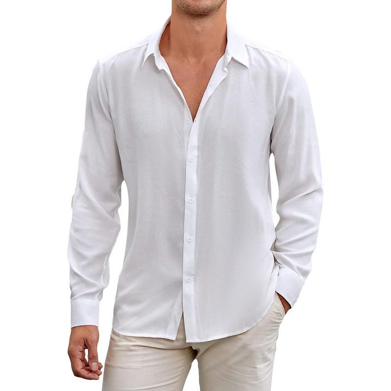 Men's Christmas Hawaiian Shirts Button Down Ugly X-Mas Christmas Vacation Long Sleeve Shirts, 1 of 8
