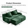 Aukfa Modular Teddy Fabric Sofa,Convertible Modular Sectional Sofa Set with 2 Ottomans, 2-Seats Soft Boneless Design for Living Room - 4 of 4