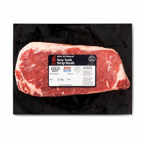 USDA Choice Angus Beef New York Strip Steak - 0.65-1.2 lbs - price per lb - Good & Gather™ - image 1 of 2