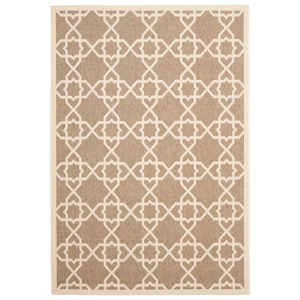 4'X5'7in Bourges Outdoor Rug Brown/Beige - Safavieh