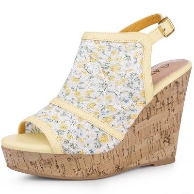 target yellow platform sandals