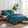 LEVTEX HOME Washed Linen Teal Blue King/Cal King Duvet Cover Only L616DCK -  The Home Depot