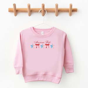 The Juniper Shop American Babe Star Bow Coquette  Toddler Sweatshirt - 1 of 4