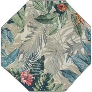 Unique Loom    Outdoor Botanical Kula Area Rug - 1 of 4