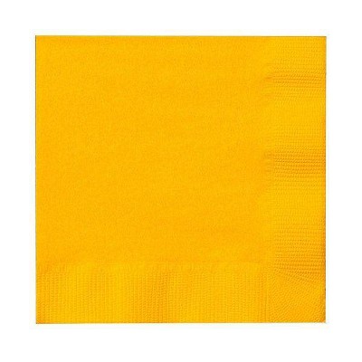 50ct Yellow & White Polka Dot Cocktail Beverage Napkin