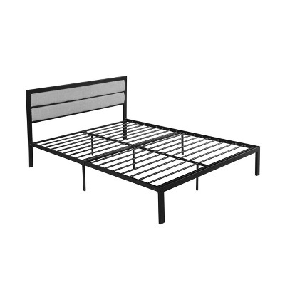 Queen Monarda Contemporary Iron Bed Black/Gray - Christopher Knight Home