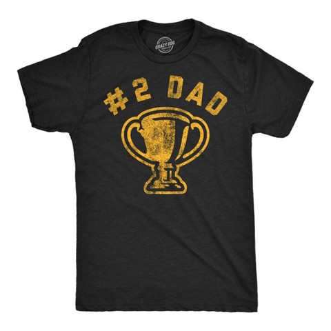Мужские футболки Crazy Dog T-Shirts, Inc. Mens Funny T Shirts Number 2 Dad Sarcastic Trophy Graphic Novelty Fathers Day Tee for Men - Crazy Dog Men's T Shirt Gift for Dad Black L