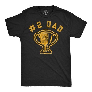 Mens Funny T Shirts Number 2 Dad Sarcastic Trophy Graphic Novelty Fathers Day Tee For Men - Crazy Dog Men's T Shirt - 1 of 4