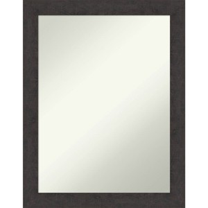 Amanti Art 22" x 28" Non-Beveled Rustic Plank Espresso Narrow Bathroom Wall Mirror : Modern Rectangle - 1 of 4