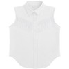 Girls Fringe Shirt Sleeveless Button Down Western Cowgirl Tassel Trim Casual Blouse Shirt Top 4-13Y - 4 of 4