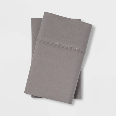 King 300 Thread Count Ultra Soft Pillowcase Set Gray - Threshold™