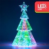 Joyfy 15'' Prismatic Iridescent Christmas Tree Light Decorations with 100 Cool White LED Lights for Indoor Holiday, Christmas Eve Night Decoration - 3 of 4