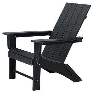 GARPROVM Upgraded Folding HDPE Adirondack Chair Weather-Resistant Outdoor Patio Chair - 1 of 4