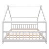 CLIHOME Full Size House Bed Pine Wood Bed Playhouse Children Bed Frame With Fence - 4 of 4