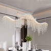 Airsurfer 36" Wave LED Crystal Chandelier - Adjustable Color Temp (3000K-6000K) & Height for Living Room/Luxury Spaces - 2 of 4