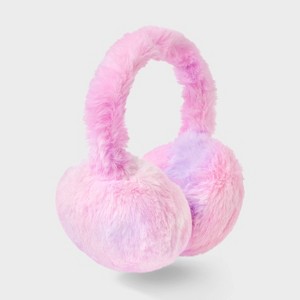 Girls' Faux Fur Earmuff - Cat & Jack™ Pink/Purple/Cream - 1 of 3