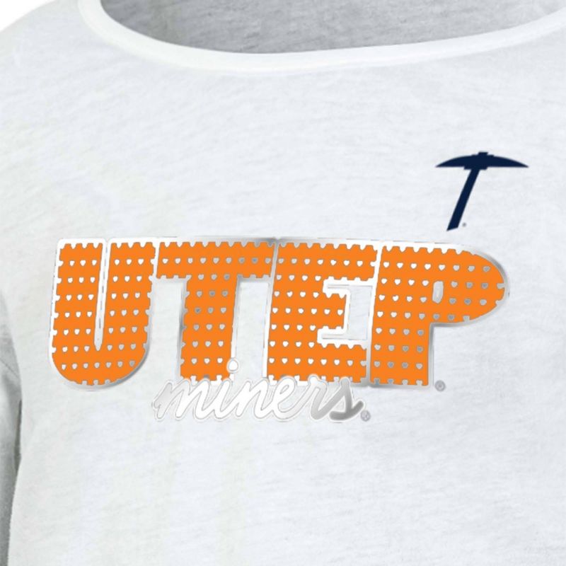 NCAA UTEP Miners Girls&#39; White Long Sleeve T-Shirt, 3 of 4