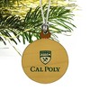 Cal Poly Primary Logo Mini Small Tiny Wood Christmas Tree Holiday Ornament - 3 of 4