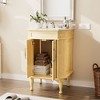 Hyleory Bathroom Storage Cabinet,Bathroom Cabinets Freestanding with 2 Doors for Bathroom Floor Cabinet,Restroom Cabinet, Storage Cabinet - 3 of 4