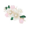 Unique Bargains Anagallis Flower French Barrette Hair Clips Pink Beige 1 Pc - 4 of 4