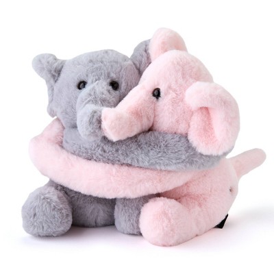 FAO Schwarz 9" Plush Hugging Elephants