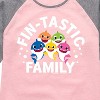 Girls' - Baby Shark - Fintastic Family Shirt Tail Raglan Graphic T-shirt - 2 of 4