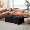 NicBex 2-Piece Stylish Round/Irregular Coffee Table Set,Minimalist Side Table Set,Center Table for Living Room - 2 of 4