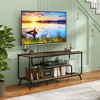 KTMBDW TV Stand for TVs up to 55 Inch, Entertainment Center with Open Storage Shelves, TV Media Console Table for Living Room, Bedroom, Rustic Brown - 2 of 4