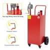 40 Gallon Portable Fuel Caddy,Fuel Transfer Storage Tank with Reversible Rotary Hand Siphon Pump with 4 Rolling Flat-Free Rubber Wheels for Cars,ATVs - 4 of 4