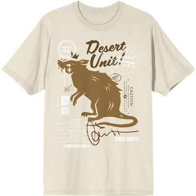 Call Of Duty: Vanguard Desert Unit Rat King Men's Natural Graphic Tee-s ...