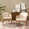 Gordon Farmhouse Rattan Solid Wood Armchair Set of 2| HULALA HOME - 2 of 4