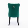 Gulches 2-Piece Dining Chairs - Green Velvet, Tufted Solid Wood Legs with Nailhead Trim, Modern High-End Upholstered Seats - 4 of 4