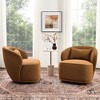 KINWELL Modern Boucle Upholstered 360° Swivel Accent Armchair, Set of 2 - 2 of 4