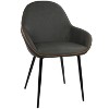 Set of 2 Clubhouse Contemporary Dining Chair Black/Gray - LumiSource - image 2 of 4