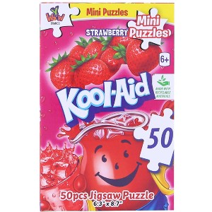 YWOW Games Kool-Aid 50 Piece Mini Jigsaw Puzzle | Strawberry - 1 of 2