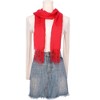 INSPIRE CHIC Gender Neutral Plain Cashmere Imitation Winter Warm Solid Color Fringe Long Scarves 1Pc - 2 of 4
