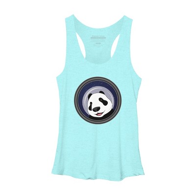 Women's Design By Humans Cosmopanda By Alpri Racerback Tank Top
