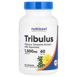 Nutricost Tribulus, 1,500 mg, 120 Capsules (750 mg per Capsule) - 1 of 2