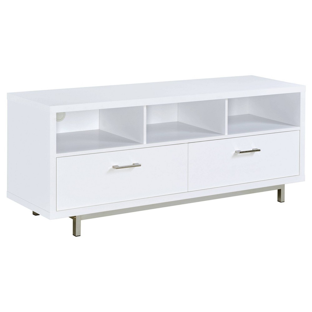 Photos - Display Cabinet / Bookcase Casey 2 Drawer TV Stand for TVs up to 65" White - Coaster