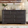 Farmhouse Wood Rustic Chest of Drawers Dresser with Corner Bevel Shape - 2 of 3