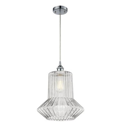 Springwater - 1 Light Cord Hung Mini Pendant In Industrial Style-14 Inches Tall and 12 Inches Wide