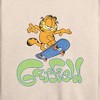 Women's - Garfield - Garfield Skater Logo Lightweight French Terry Wide Neck Long Sleeve Shirt - 2 of 4