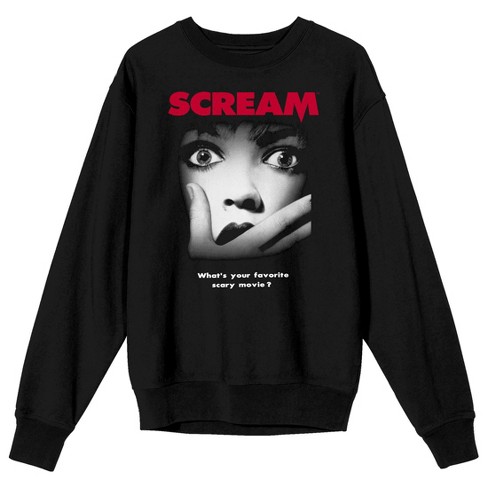 Ghostface Want To Watch Scary Movies? Men's Black Graphic Hoodie-Small