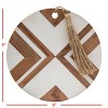 Round Small White Wood, Resin & Jute Cutting Board - Foreside Home & Garden - 4 of 4