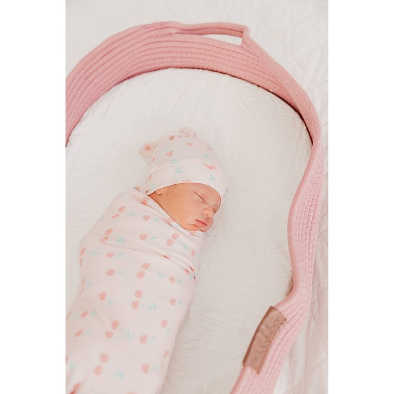 Copper Pearl Bloom Knit Swaddle Blanket, 3 of 8