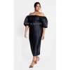 Women's Plus Size Krista Pleat Dress - midnight | CITY CHIC - 2 of 4